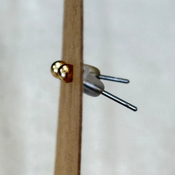 2/$15 Gold ball stud earrings. Very dainty bead earrings with post back. - Picture 7 of 11